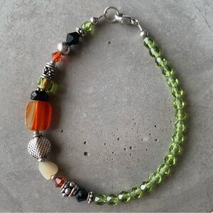 Sterling Silver Crystal Bracelet by LIZZdezigns Featuring Multi Media Gemstones